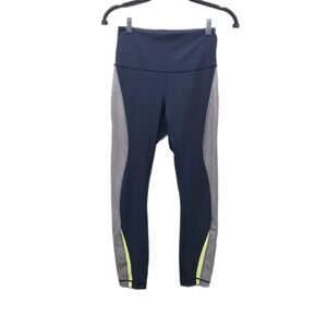 Lululemon Leggings Size 6 Navy, Gray, Yellow Inseam 26" Ankle